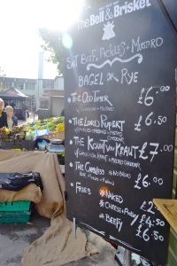 bell brisket newington green market london menu gastrogays
